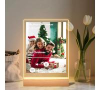 Quepitty Targa acrilica personalizzata in acrilico, cornice musicale per donne, uomini, moglie, marito, mamma, papà, bambini, coppie