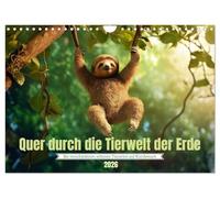 Quer durch die Tierwelt der Erde (Wandkalender 2026 DIN A4 quer), CALVENDO Monatskalender: Mal nicht die üblichen Tierarten im Portrait