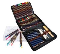 QUER Matite Colorate da Disegno, Set da 72 includono Matite Acquarellabili, Matite Schizzi, Grafite, Matita Carboncino con kit di Matite Artistiche, ideali per Principianti Adulti