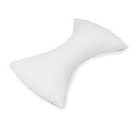 Queraltó Cuscino cervicale a forma di farfalla, bianco, 14 x 38 x 15 cm