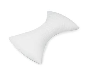 Queraltó Cuscino cervicale a forma di farfalla, bianco, 14 x 38 x 15 cm