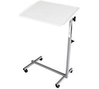 Queraltó Tavolino Pieghevole A Rotelle, Per Letto O Divano, Resistente, Multiuso, Colore Grigio Perla