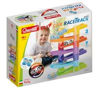 QUERCETTI 06497 Flip Car Race Track, Pista Biglie Per Bambini, Gioco Educativo e Creativo 18mesi+ con 7 Rampe e 3 Flip-Car per Sviluppare Coordinazione e Motricità Fine, Made in Italy
