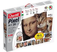 Quercetti 0843 Mosaico con Chiodini Pixel Art 16 Tavolette 70 Disegni x Bambini