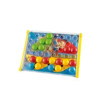 Quercetti 4204 Grandi Chiodini Fantacolor Junior Jake e i Pirati dell’Isola Gioco Mosaico per Bambini 2, 3 Anni Prima Infanzia