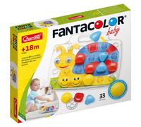 Quercetti - 4400 Pixel Baby Basic Mosaic Pegboard, Early Learning Button Art Gam