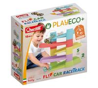 QUERCETTI 86496 Flip Car Race Track Eco, Pista Biglie Per Bambini, Gioco Educativo Eco-Friendly 18mesi+ con 5 Rampette e 2 Flip-Car per Sviluppare Coordinazione e Motricità Fine, Made in Italy