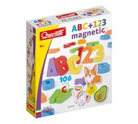 Quercetti ABC 123 Magnetic, Lettere e Numeri Magnetici per Bambini, Calamite Giochi Educativi 4 Anni, per Lavagna Magnetica, Giochi Magnetici per Bambini, Made in Italy