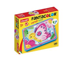 Quercetti FantaColor Cards Nature, Gioco Educativo con Chiodini Colorati, Sviluppa Manualità e Creatività, Giochi Bambini 3 Anni, Regalo Bambina 4 Anni, Giochi Montessori 3 Anni