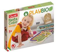 Quercetti FantaColor Design, Giochi Educativi Montessori con 160 Chiodini per Bambini Bio Colorati per Mosaico Bambini 3-6 Anni, Stimola Motricità e creatività, Giochi Bambina 4 Anni Made in ITA