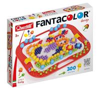 Quercetti Fantacolor Design Mix, Gioco con 300 Chiodini Colorati, Mosaico Bambini 3-6 anni, Giochi Bambini 3 Anni, Giochi Educativi e Creativi, Made in Italy