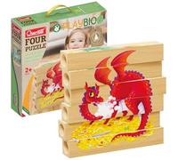 Quercetti - Four Puzzle Play Bio, Animali Fantastici, 80710