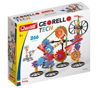 Quercetti Georello Tech, Gioco Bambino 5 Anni, Gioco Educativo, Ingranaggi per bambini 5-12 anni, Giochi da Tavolo Bambini, Costruzioni 3D, Reazioni a Catena, Giochi in Scatola, Regalo Bambina 7 Anni