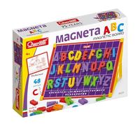 Quercetti Magneta ABC Lavagna Magnetica per Bambini 4-8 Anni con Lettere Magnetiche per Bambini, Lavagna Cancellabile Double Face con Piedini, Giochi Educativi, Made in Italy