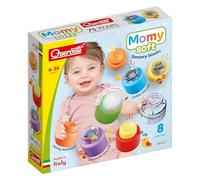 Quercetti Momy Soft Sensory Blocks, Giochi Montessori 6-36 Mesi, 8 Blocchi Sensoriali Morbidi Colorati con Luci e Suoni, Giocattoli Bambini 2 Anni Educativi Sviluppo Motricità