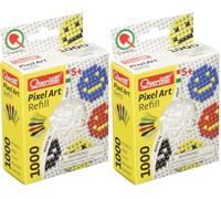 Quercetti Pixel Art Ricambi 1000 Chiodini Bianchi per Bambini, Refill Creativo Compatibile con Pixel Art 8 Take a Selfie, Gioco Educativo per Bambini e Adulti 4-99 Anni, Made in Italy, Giochi Creativi