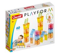 Quercetti Playform Costruzioni Per Bambini 5 Anni + 60 Tessere Colorate Gioco Costruzioni 3d Incasti Stabili Building Blocks Pensiero Creativo Motricità Fine Regalo Bimba 5 Anni Made in Italy