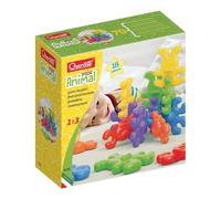 Quercetti Animal Mix Giochi Montessori 1 Anno, Gioco ad Incastro per Bambini 1-3 Anni, Giochi Bambini 1 Anno con 18 Pezzi Lavabili in Plastica, Orsetti, Coniglietti e Polipetti Colorati, Made in Italy