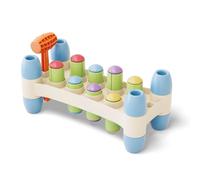 Quercetti 84120 Gioco Educativo Martello e Chiodi Hammer Peggy Bambini 18+ Mesi