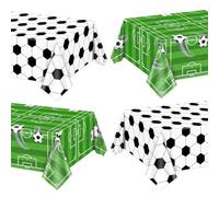 QUERICKY 4 Confezione di tovaglie per feste di calcio, tovaglie da calcio per feste di compleanno per ragazzi Decorazioni per feste a tema sportive per feste di compleanno, 220x130 cm