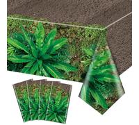 QUERICKY 4 Pack Tovaglie Sentiero Foresta, 220x130cm Copri Tavola Per Feste A Base Di Dinosauro Decorazioni Per La Festa Della Giungla A Rettangolo Per La Festa Di Compleanno Dei Dinosauri Nel Bosco