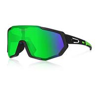 Queshark Occhiali da Ciclismo Polarizzati per Ccchiali TR90 con Montatura per Uomo Donna con 3 Lenti Intercambiabili Anti-UV400
