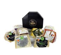 QUESOS LA ALDEA | Cesto Regalo Gourmet con 8 Spicchi di Formaggio di Pecora e Manchego D.O.P. | Curato, Semicurato, Stagionato, al Rosmarino, alla Paprika, alla Manteca, di Capra e all’Olio d’Oliva