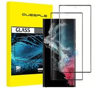 QUESPLE 2 Pezzi Pellicola Protettiva in Vetro Temperato per Samsung Galaxy S22 Ultra 5G 2022, 3D Copertura Completa Protezione Schermo per Samsung S22 Ultra, Durezza 9H/ Facile Installazione