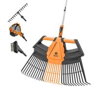 Quest 5 in 1 strumento da giardino rastrello da giardino pinza per foglie rac...