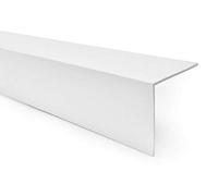 QUEST Angolare in PVC Rigido Autoadesivo - Profilo di Protezione in PVC Duro per Muro e Bordo - Profilo d’Angolo, 15x15mm, 100cm, bianco