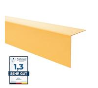 Quest - Angolo di protezione dei bordi in PVC, senza nastro adesivo, barra angolare e protezione degli angoli, 50 x 50 mm, 200 cm, oro
