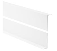 Quest Angolo di protezione per bordi in PVC, senza nastro adesivo, listello angolare e paraspigoli, profilo angolare, 50 x 20 mm, 100 cm, bianco