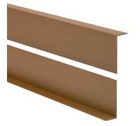 Quest Angolo di protezione per bordi in PVC, senza nastro adesivo, listello angolare e protezione per gli angoli, 35 x 18 mm, 200 cm, marrone
