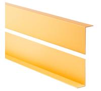 Quest Angolo di protezione per bordi in PVC, senza nastro adesivo, listello angolare e protezione per gli angoli, 35 x 18 mm, 100 cm, oro