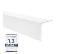 Quest Angolo di protezione per bordi in PVC, senza nastro adesivo, listello angolare e protezione per gli angoli, 30 x 30 mm, 200 cm, bianco
