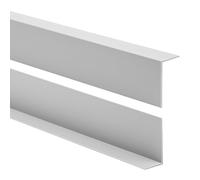Quest Angolo di protezione per bordi in PVC, senza nastro adesivo, listello angolare e protezione per gli angoli, 35 x 18 mm, 200 cm, grigio