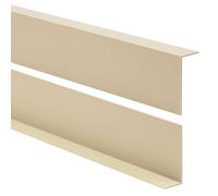 Quest Angolo di protezione per bordi in PVC, senza nastro adesivo, listello angolare e protezione per gli angoli, 35 x 18 mm, 100 cm, beige