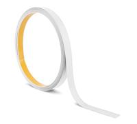 Quest Barra piatta in plastica autoadesiva, lunghezza: 10 m, modanature decorative, profilo in PVC per costruzione e decorazione (bianco, 10 m x 20 mm)
