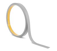 Quest Barra piatta in plastica autoadesiva, lunghezza: 10 m, modanature decorative, profilo in PVC per costruzione e decorazione (grigio, 10 m x 20 mm)
