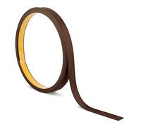 Quest Barra piatta in plastica autoadesiva, lunghezza: 10 m, modanature decorative, profilo in PVC per costruzione e decorazione (marrone, 10 m x 20 mm)