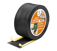 Quest Battiscopa 2in1 Multifunzione 110 mm Autoadesivo - Nero, 5 m