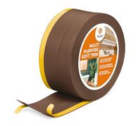 Quest Battiscopa 4in1 Flessibile 120 mm Autoadesivo - Marrone, 5 m