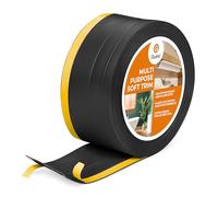 Quest Battiscopa 4in1 Flessibile 120 mm Autoadesivo - Nero, 5 m