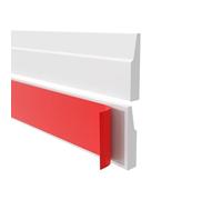 Quest Battiscopa Adesivo, Listello di finitura in PVC PREMIUM moderno - rotolo da 5 m, altezza 32 mm, spessore 6,5 mm - resistente ai raggi UV, impermeabile - Bianco