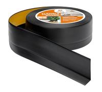 Quest Battiscopa Morbido 50 x 20 mm Autoadesivo - Nero, 10 m