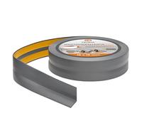 Quest Battiscopa Morbido Adesivo - 18 mm x 18 mm - Striscia di Chiusura, Nastro Sigillante Per il Bagno, Per la Cucina - PVC, Flessibile, Decorativo (Grigio scuro, 25m)