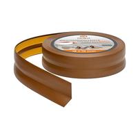 Quest Battiscopa Morbido Adesivo - 18 mm x 18 mm - Striscia di Chiusura, Nastro Sigillante Per il Bagno, Per la Cucina - PVC, Flessibile, Decorativo (Marrone, 20m)