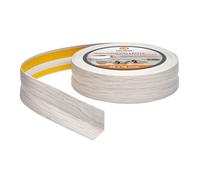 Quest Battiscopa Morbido Adesivo - 25 mm x 15 mm - Finitura Flessibile, Listello in PVC, Profilo Angolare per Cucina, Bagno - Decorativo, Resistente ai raggi UV (Betulla, 20m)