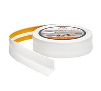 Quest Battiscopa Morbido Adesivo - 25 mm x 25 mm - Finitura Flessibile, Listello in PVC, Profilo Angolare per Cucina, Bagno - Decorativo, Resistente ai raggi UV (Bianco, 5m)