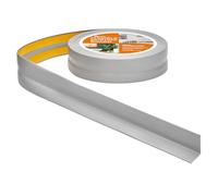 Quest Battiscopa Morbido Adesivo - 30 mm x 30 mm - Finitura Flessibile, Listello in PVC, Profilo Angolare per Cucina, Bagno, Parete, Pavimento - Decorativo, Resistente ai raggi UV (Grigio, 25m)